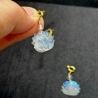 Hồ Ly Đá Mặt Trăng Moonstone Charm
