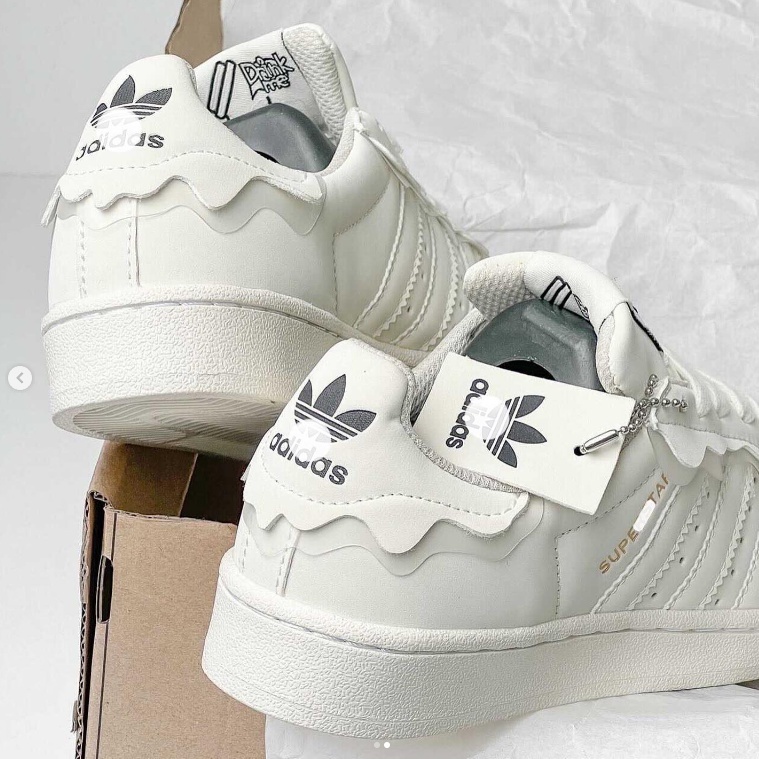Giày_Adidas Superstar Kem Hồng, Giày thể thao _Adidas Sò Trắng bản Classic mới 2023 Full Box Bill