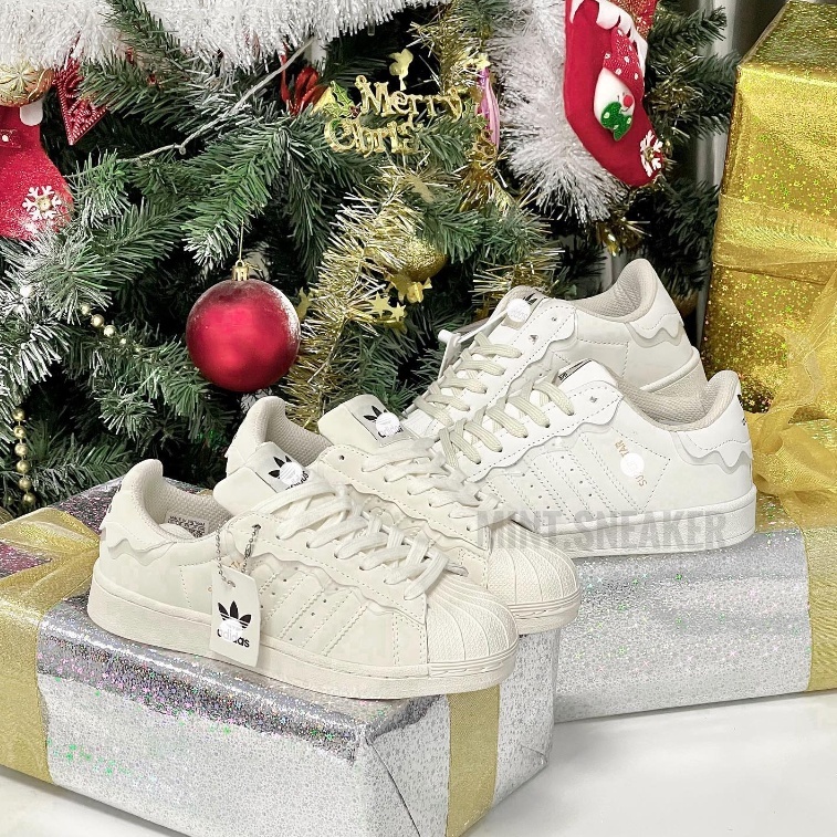 Giày_Adidas Superstar Kem Hồng, Giày thể thao _Adidas Sò Trắng bản Classic mới 2023 Full Box Bill