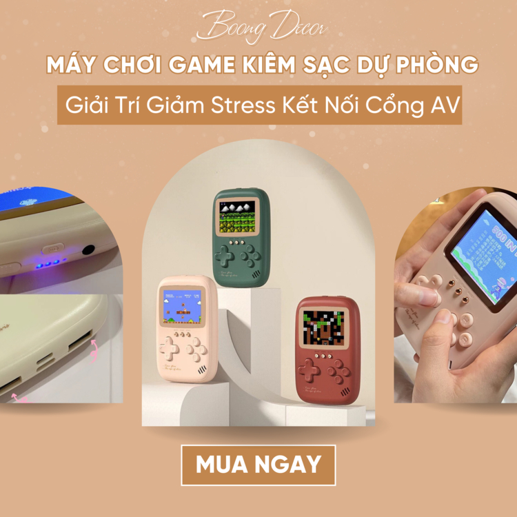 Máy Chơi Game Kiêm Sạc Dự Phòng 2 In 1 Pin 10000mAh Đa Năng Giải Trí Giảm Stress Kết Nối Cổng AV
