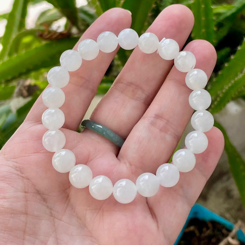 Vòng tay bạch ng.ọc bóng đẹp 8ly