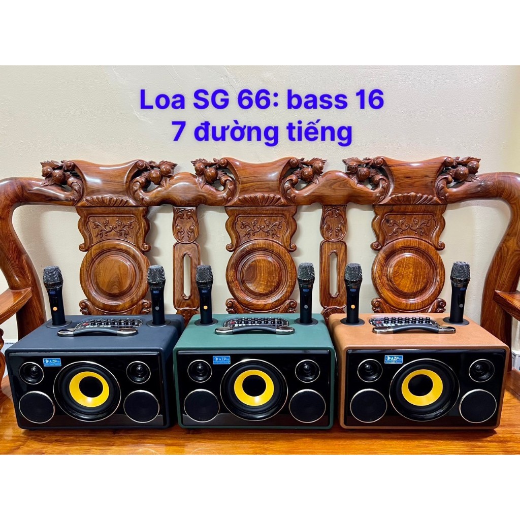 Loa karaoke xách tay AZPRO SG66 - Bass 16 - 7 đường tiếng - Hàng chính hãng