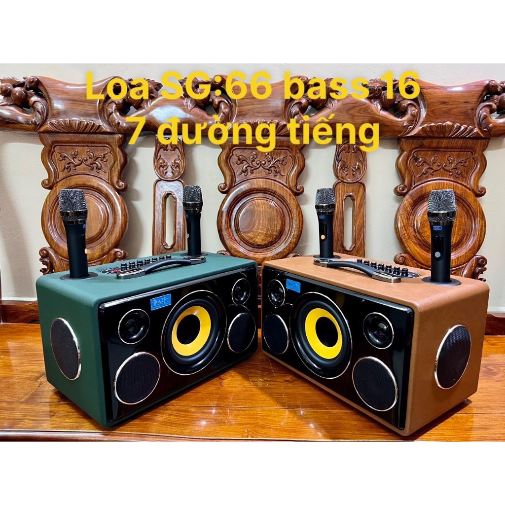 Loa karaoke xách tay AZPRO SG66 - Bass 16 - 7 đường tiếng - Hàng chính hãng