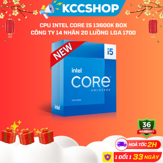 Cpu intel core i5 13600k 14 nhân 20 luồng, 24 mb cache, raptor lake s - box bảo hành 36 tháng