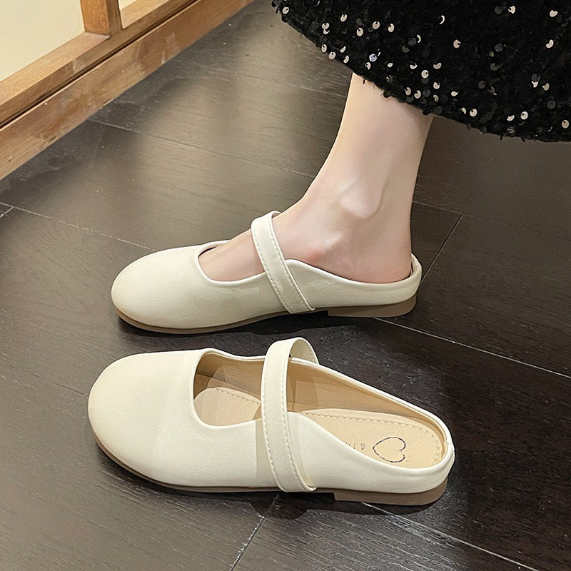 Giày Búp Bê Mũi Tròn Nữ Da PU Thời Trang Hàn Quốc Mới - Mã G003