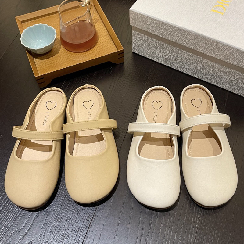 Giày Búp Bê Mũi Tròn Nữ Da PU Thời Trang Hàn Quốc Mới - Mã G003