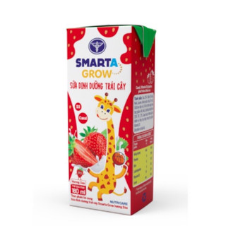 Thùng 48 hộp sữa dinh dưỡng trái cây Nutricare Smarta Grow hương dâu 180ml- có ship hỏa tốc HCM
