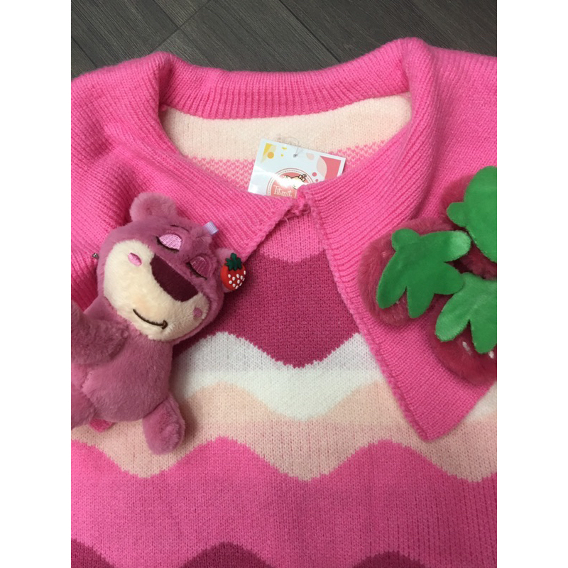 Áo len gấu dâu cho bé 110-150