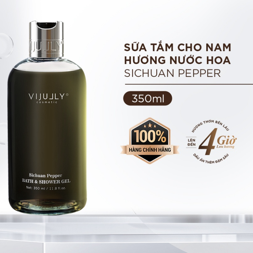Sữa tắm ViJully Dưỡng da hương nước hoa dành cho Nam 350ml - Sữa tắm nam hương nước hoa Vijully HÀNG CHÍNH HÃNG