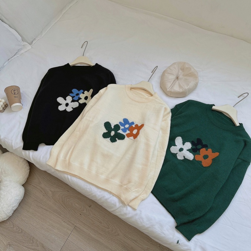 Áo len thêu hoa 732