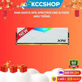  Ram ADATA XPG SPECTRIX D50 8 3200 - Màu Trắng + Xam - Bảo Hành 60 Tháng. 