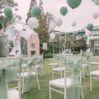 Vải voan lưới màu Xanh Xi Măng cực đẹp Trang trí sự kiện/ Decor tiệc cưới