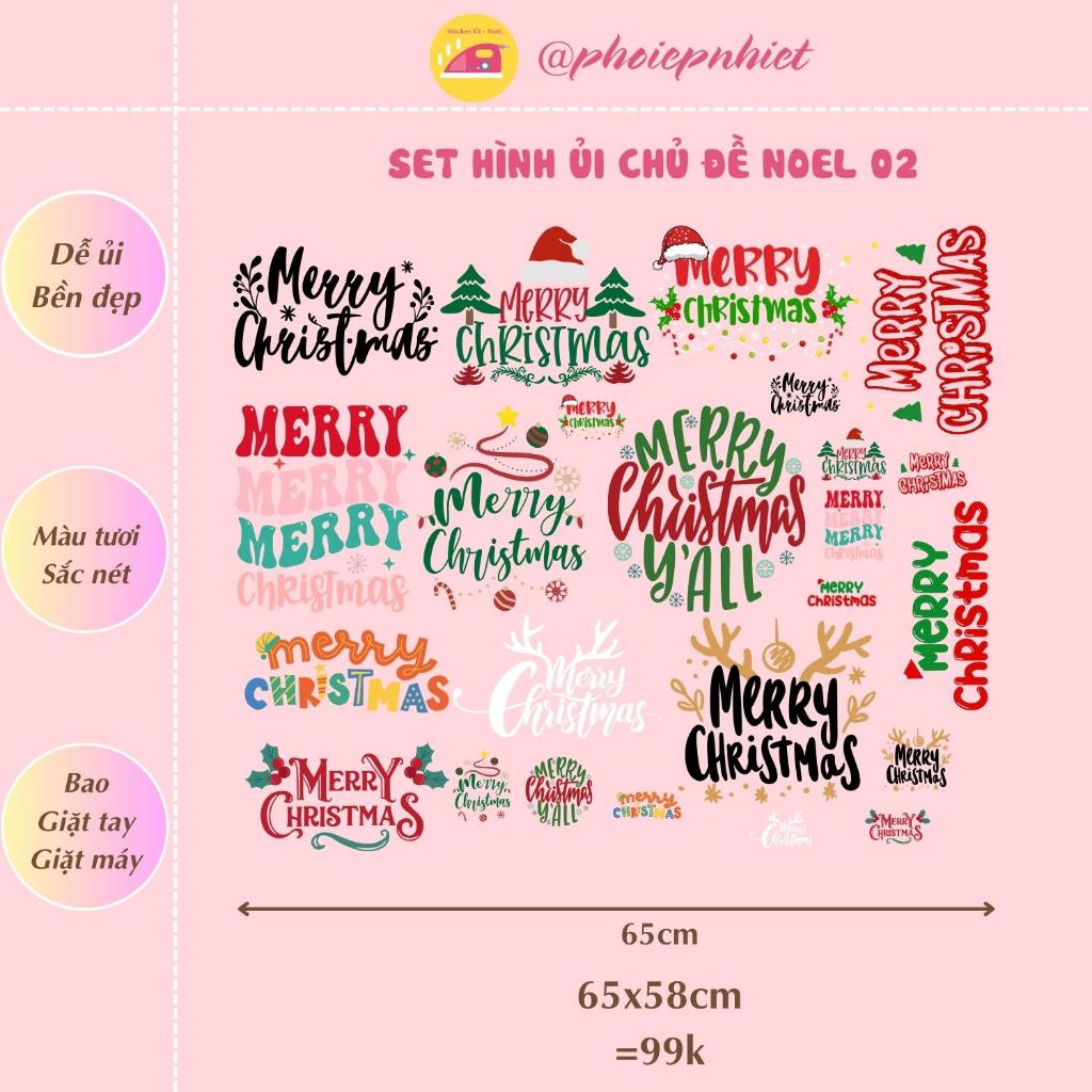 Combo hình ép, ủi nhiệt chủ đề noel dễ thương