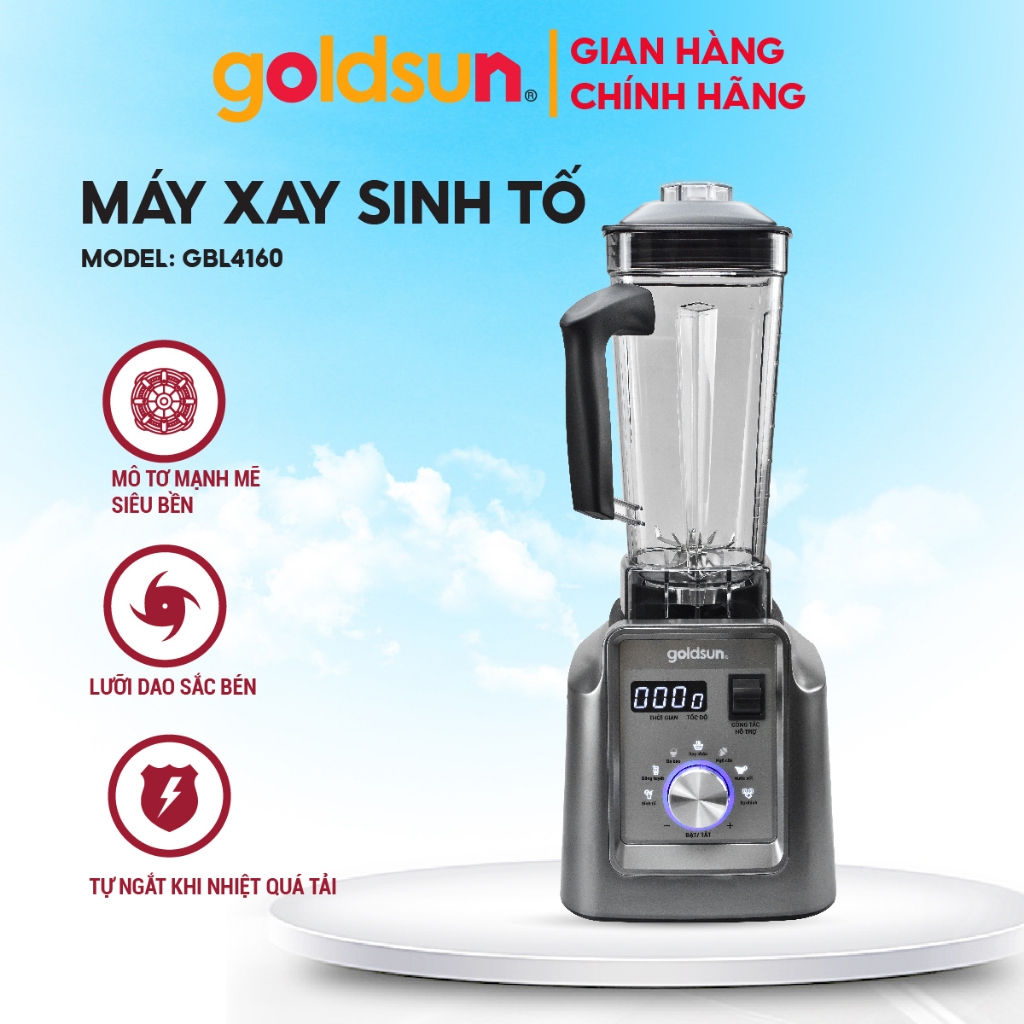 Máy xay sinh tố Goldsun GBL4160 công nghiệp, công suất lớn, 7 chức năng lựa chọn