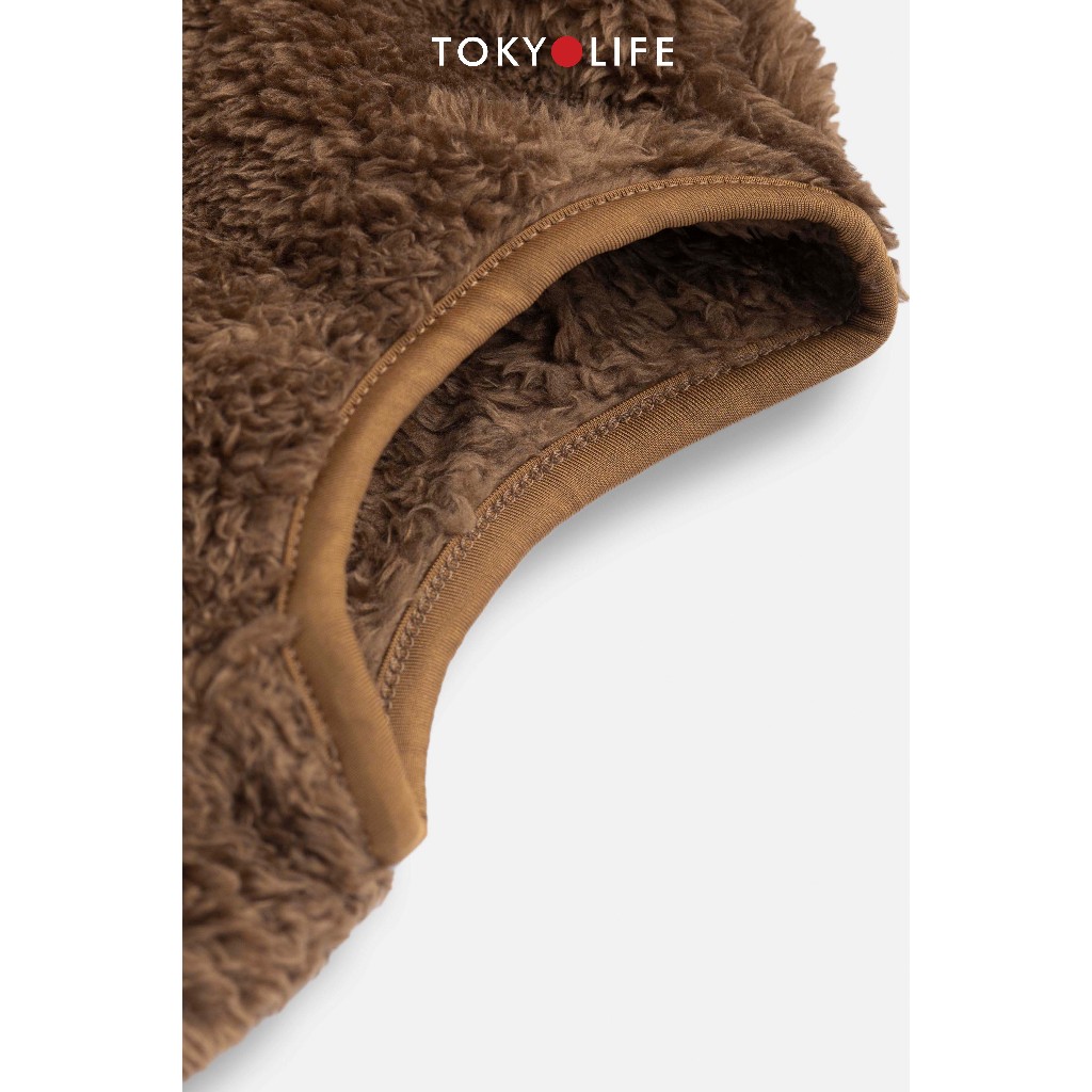 [CÓ MŨ] Áo khoác lông cừu TRẺ EM nhân tạo mũ liền không tay TOKYOLIFE C3FLJ501N