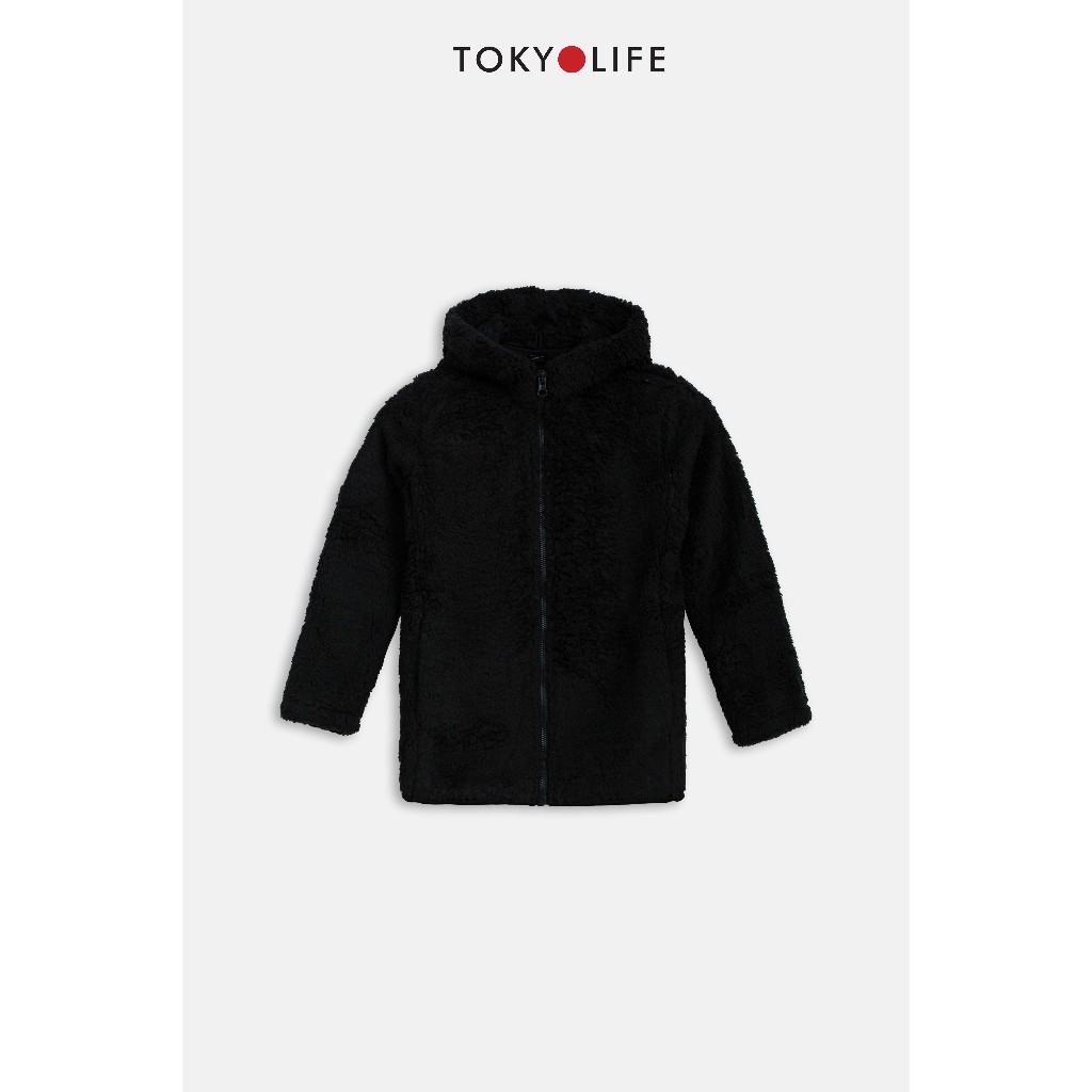 [CÓ MŨ] Áo khoác lông cừu TRẺ EM nhân tạo mũ liền dài tay TOKYOLIFE C3FLJ504N và N1/C3FLJ504N