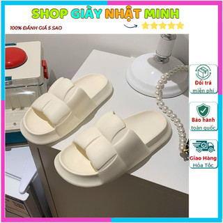 Dép nữ bánh mì CHAO thời trang Ullzang, dép lê bánh mì cute đế cao 3cm siêu êm chân SUNI