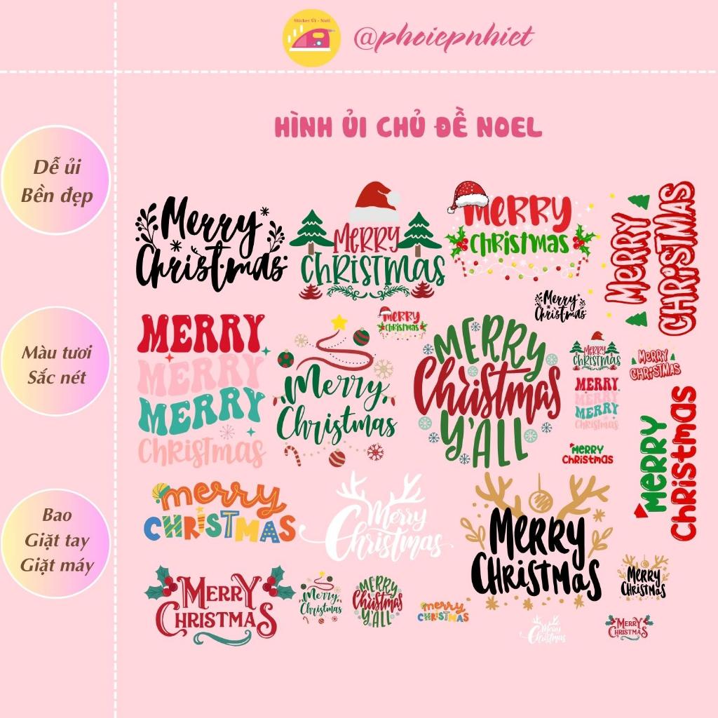 Hình ép, ủi nhiệt chủ đề noel dễ thương tách lẻ hình 02