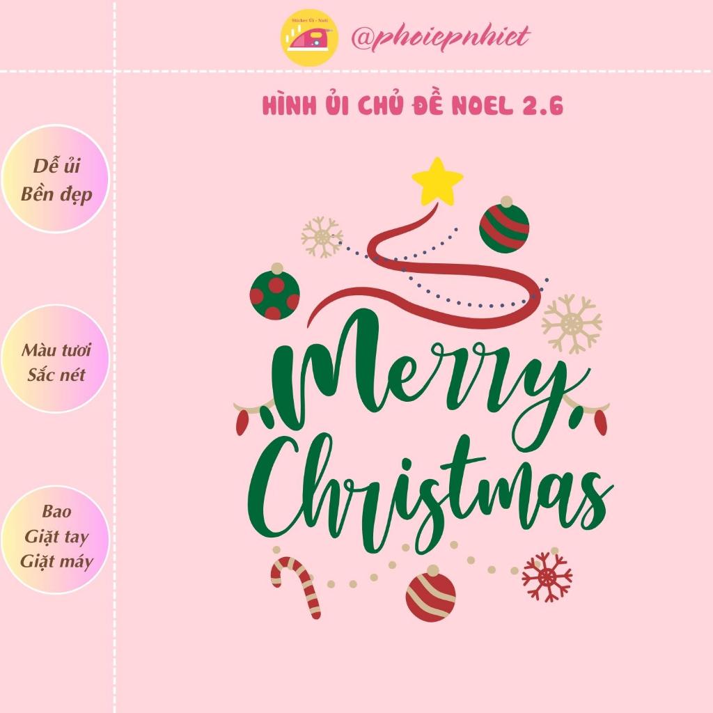 Hình ép, ủi nhiệt chủ đề noel dễ thương tách lẻ hình 02
