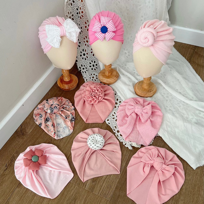 Tổng hợp mũ nón Turban cho bé gái 50 màu mới nhất.