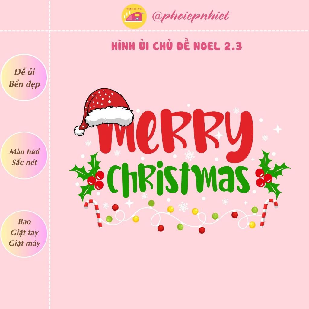 Hình ép, ủi nhiệt chủ đề noel dễ thương tách lẻ hình 02
