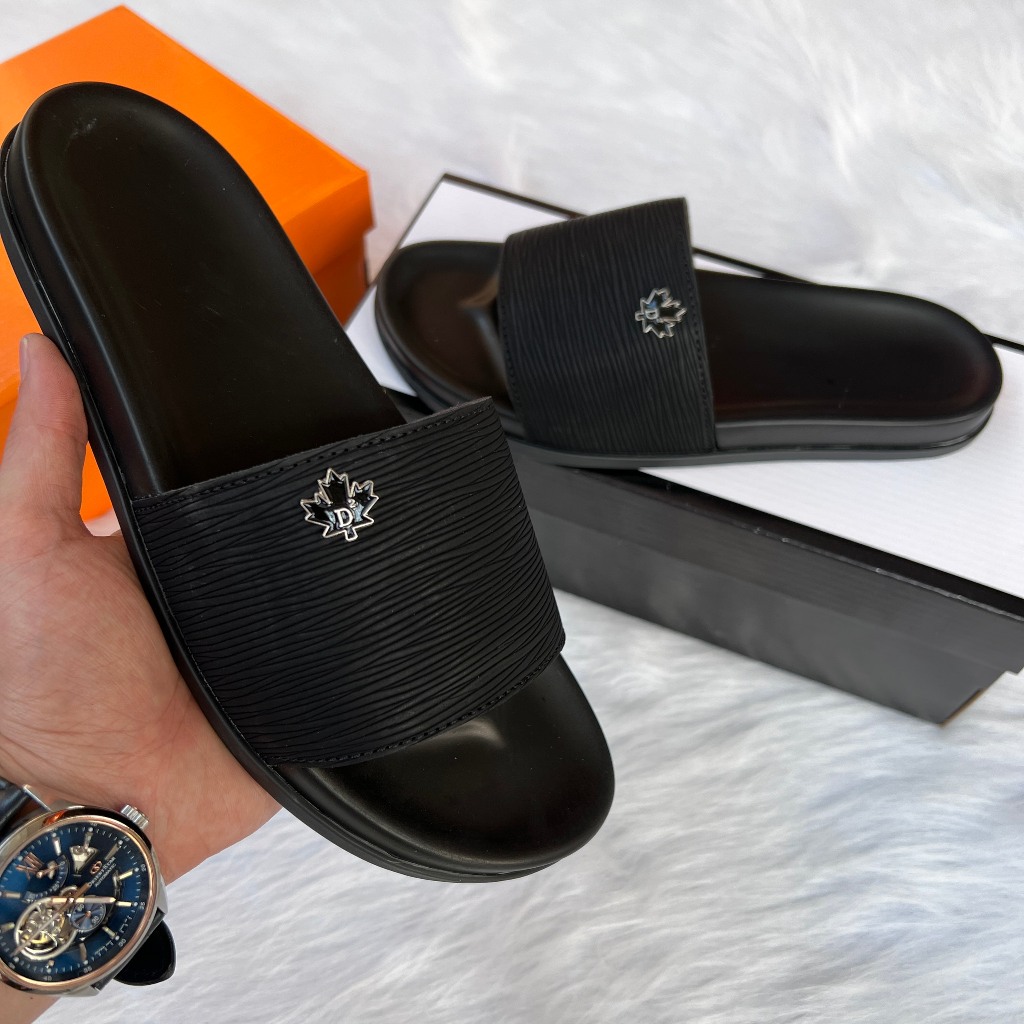 Dép Quai Ngang Lá Phong Da Nhăn, Sang Trọng Và Lịch Lãm