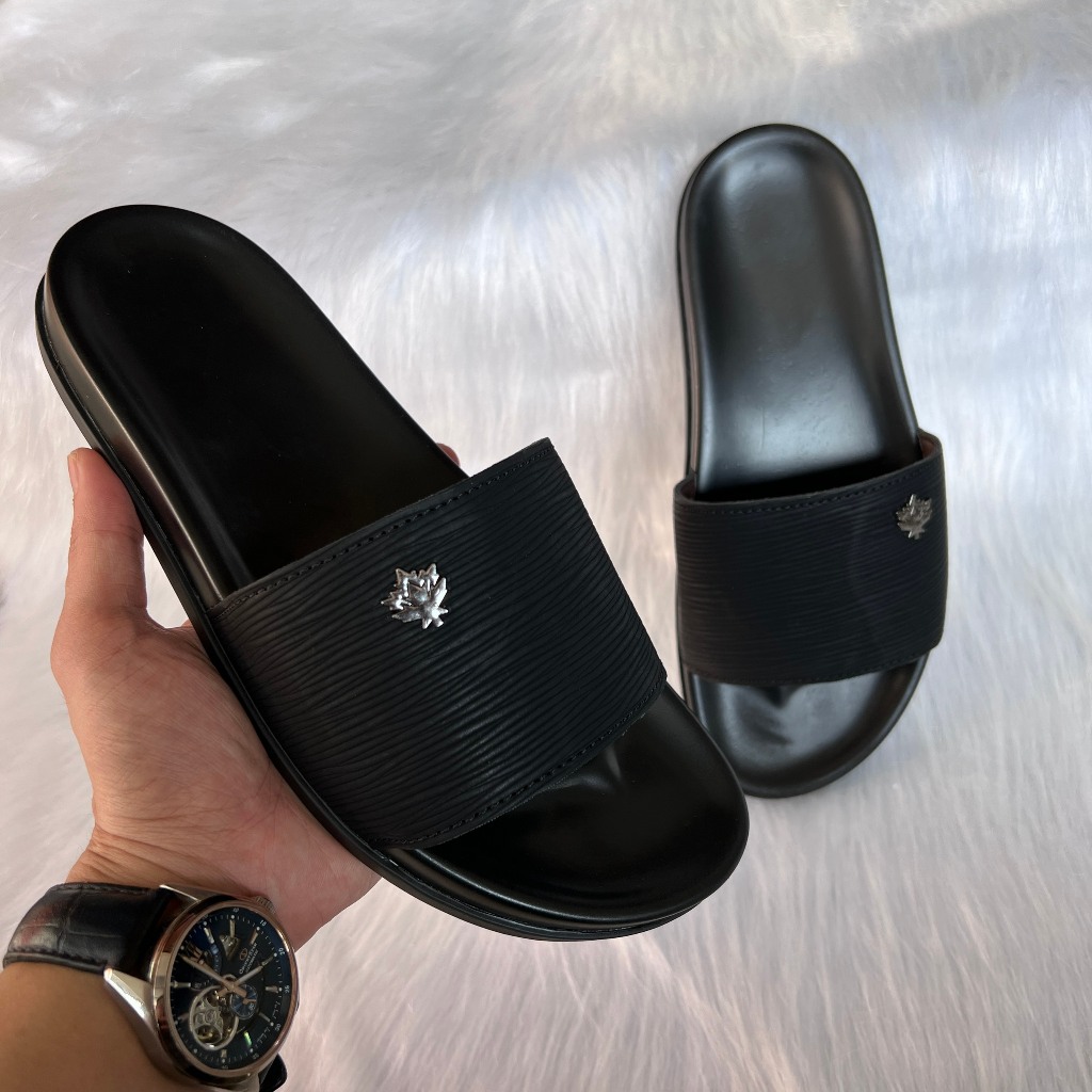 Dép Quai Ngang Lá Phong Da Nhăn, Sang Trọng Và Lịch Lãm