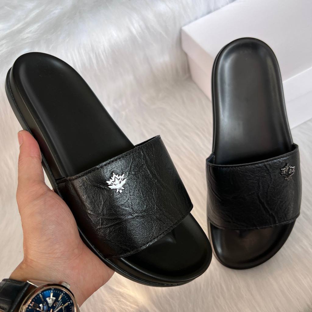 Dép Quai Ngang Lá Phong Da Nhăn, Sang Trọng Và Lịch Lãm