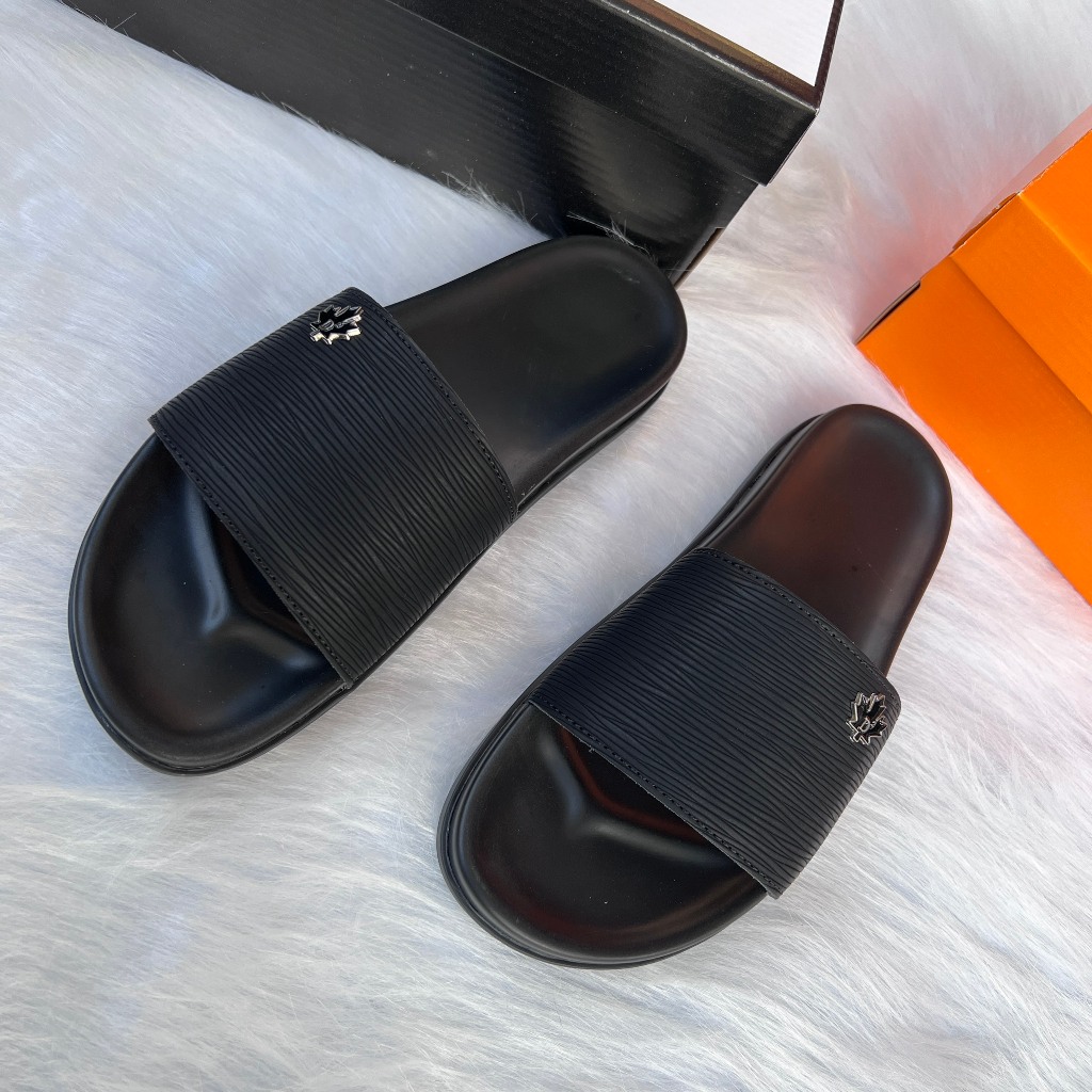 Dép Quai Ngang Lá Phong Da Nhăn, Sang Trọng Và Lịch Lãm