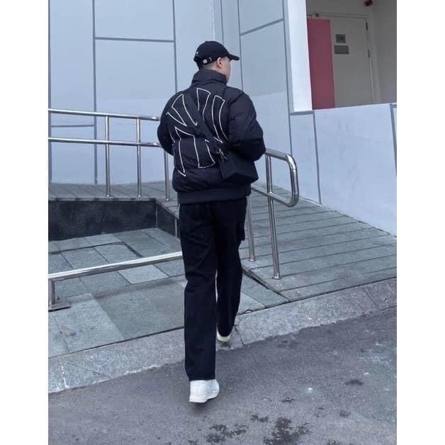 Áo phao MLB logo thêu chính hãng cao cấp phao béo Pufer Jacket basic cổ cao , tem mac đầy đủ form nam nữ