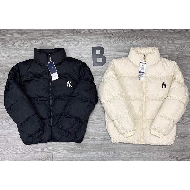 Áo phao MLB logo thêu chính hãng cao cấp phao béo Pufer Jacket basic cổ cao , tem mac đầy đủ form nam nữ
