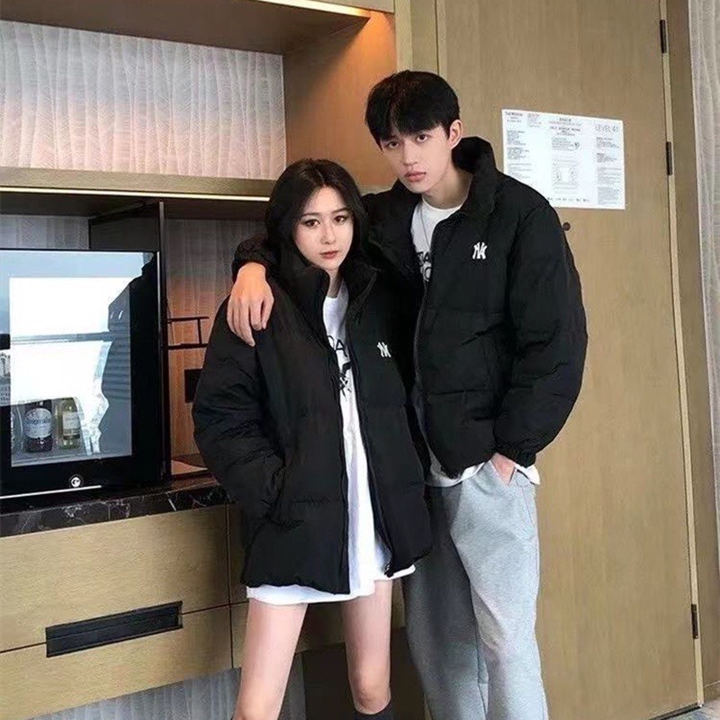 Áo phao MLB logo thêu chính hãng cao cấp phao béo Pufer Jacket basic cổ cao , tem mac đầy đủ form nam nữ