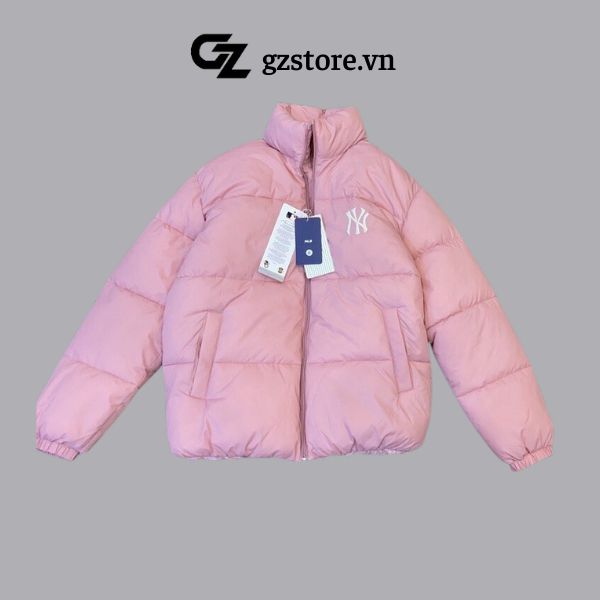 Áo phao MLB logo thêu chính hãng cao cấp phao béo Pufer Jacket basic cổ cao , tem mac đầy đủ form nam nữ