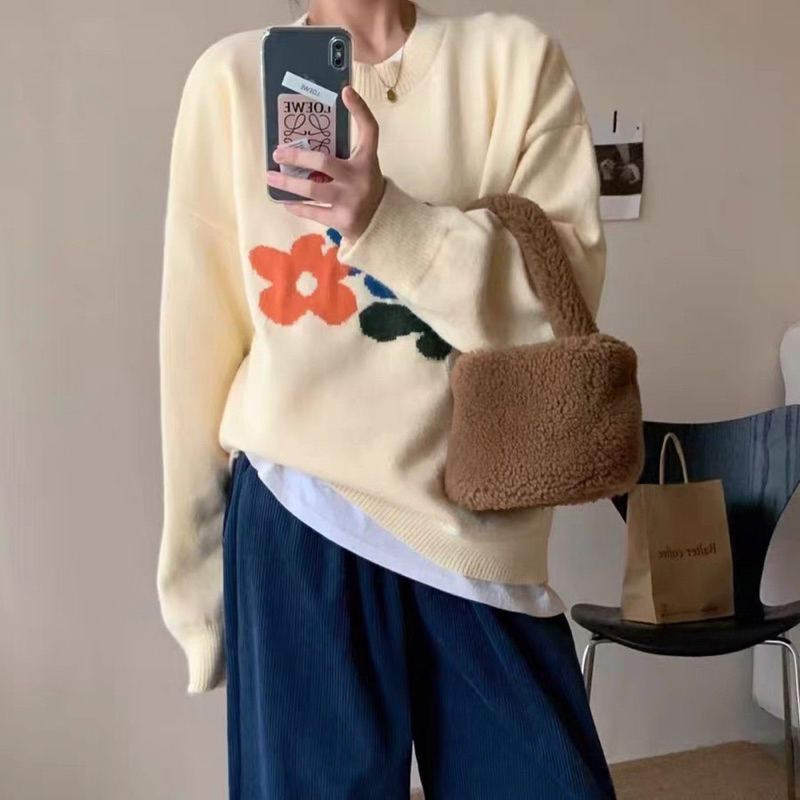 Áo len thêu hoa 732