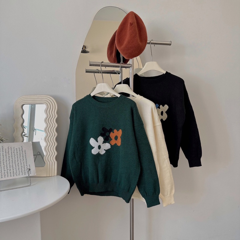 Áo len thêu hoa 732