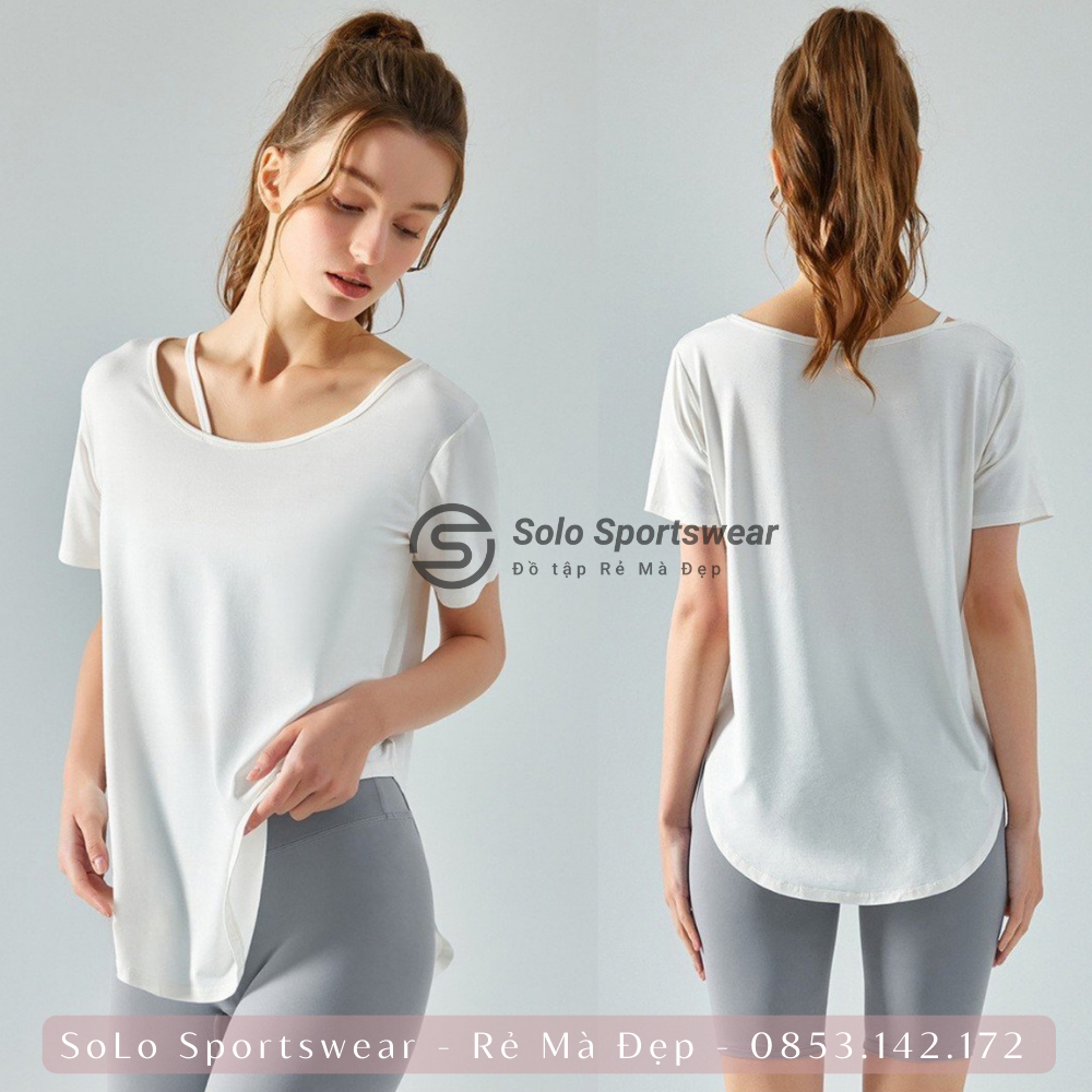 Áo Thun Gym Dáng Rộng Thể Thao Nữ Thun Trơn Siêu Mềm Siêu Mịn Cực Thoáng Mát Thoải Mái 574