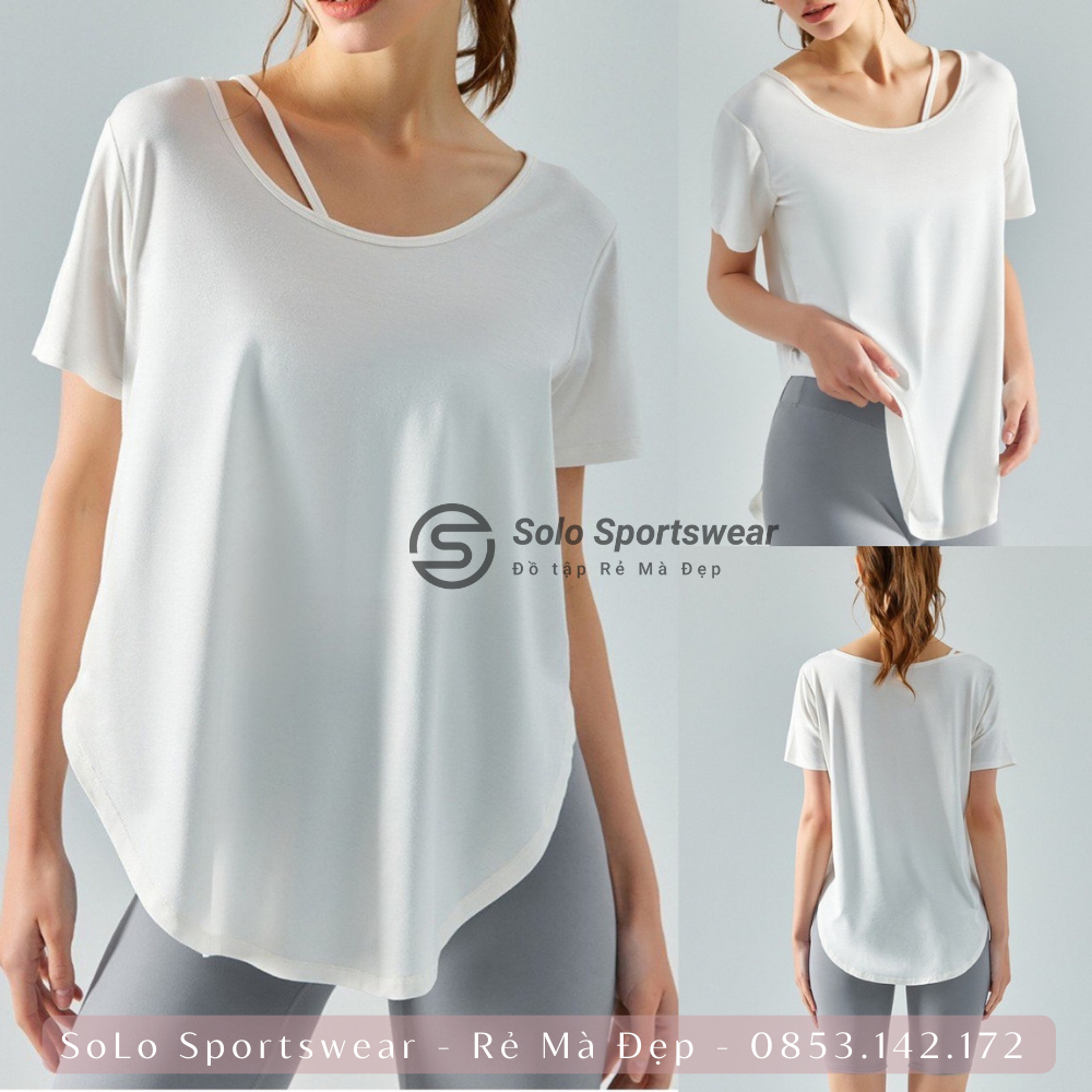 Áo Thun Gym Dáng Rộng Thể Thao Nữ Thun Trơn Siêu Mềm Siêu Mịn Cực Thoáng Mát Thoải Mái 574
