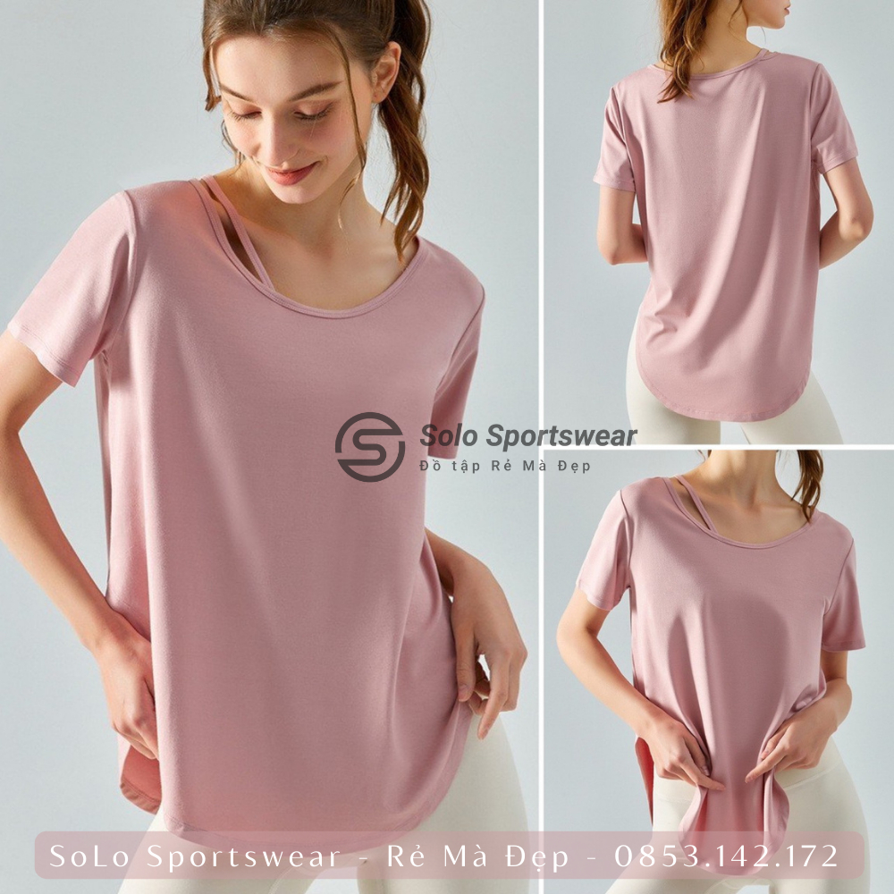 Áo Thun Gym Dáng Rộng Thể Thao Nữ Thun Trơn Siêu Mềm Siêu Mịn Cực Thoáng Mát Thoải Mái 574