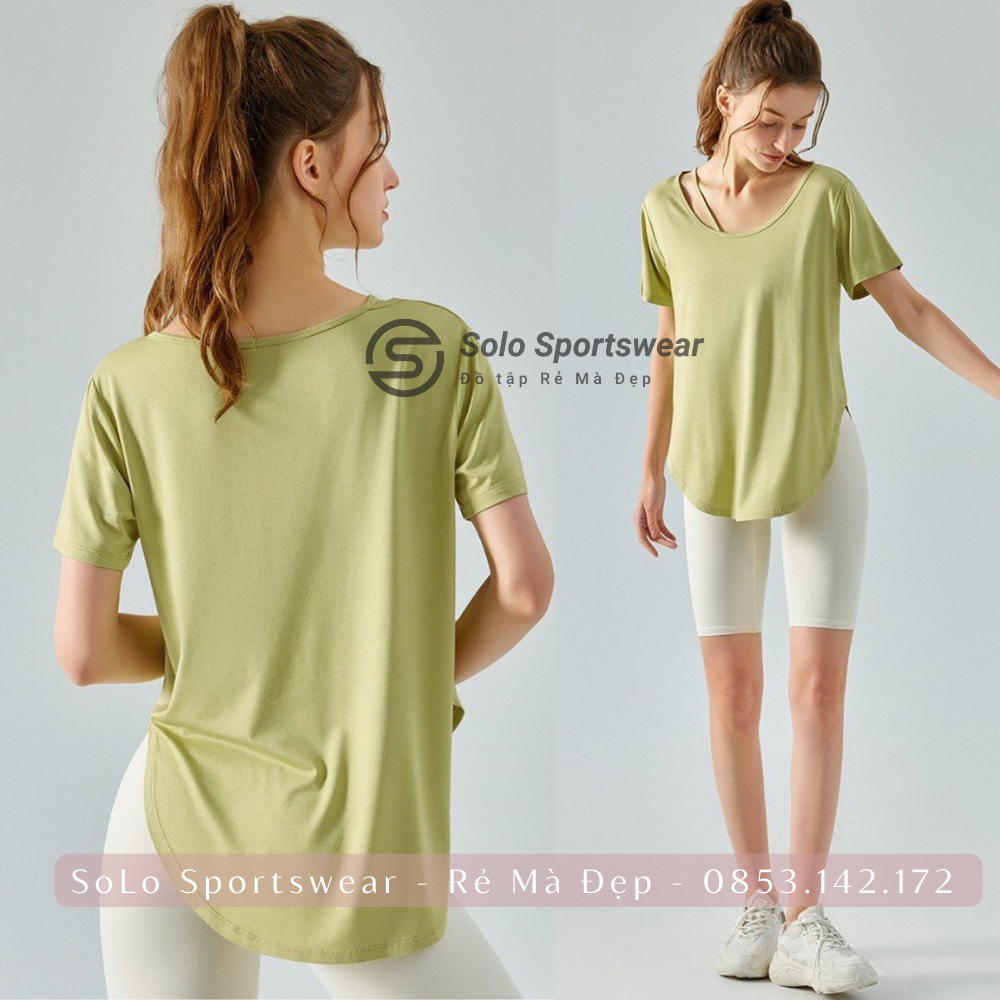Áo Thun Gym Dáng Rộng Thể Thao Nữ Thun Trơn Siêu Mềm Siêu Mịn Cực Thoáng Mát Thoải Mái 574