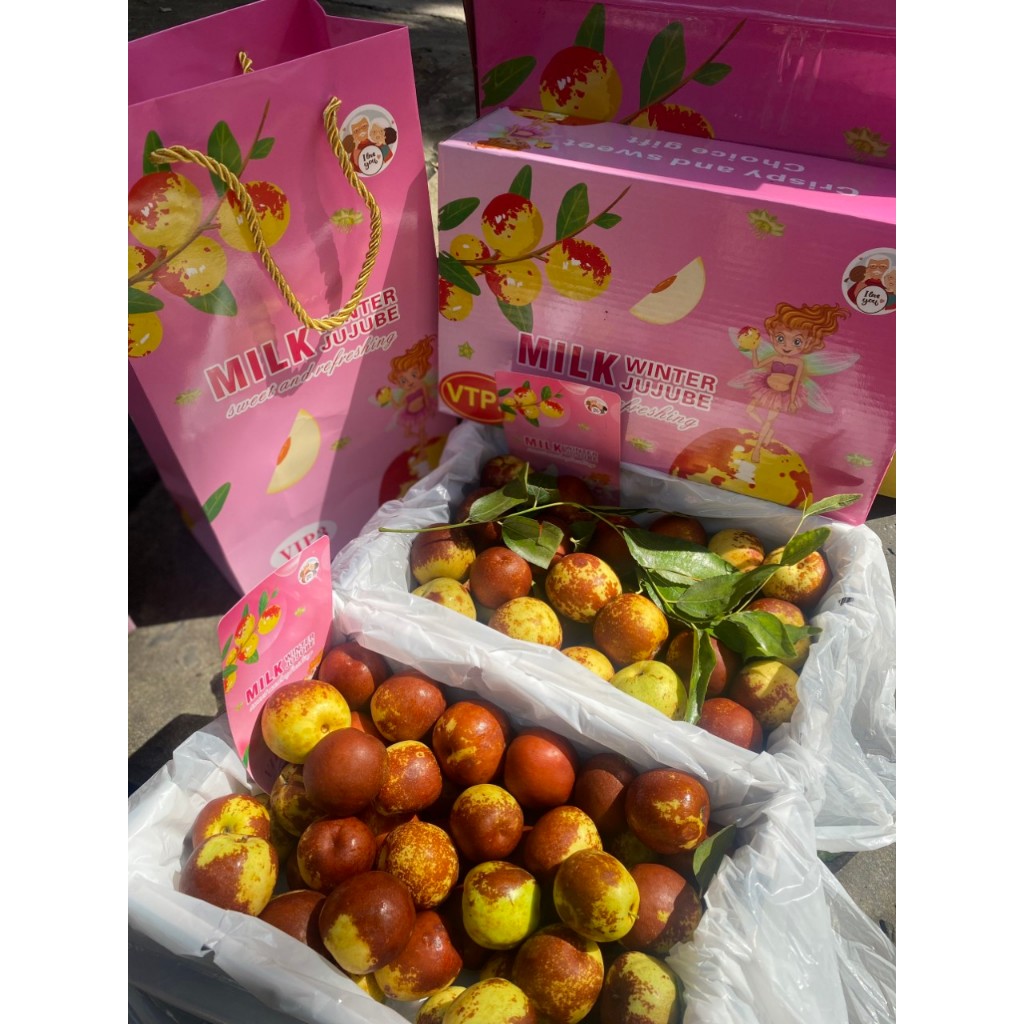 1 Hộp Táo tàu bò sữa giòn ngọt cả thùng 1,5kg.