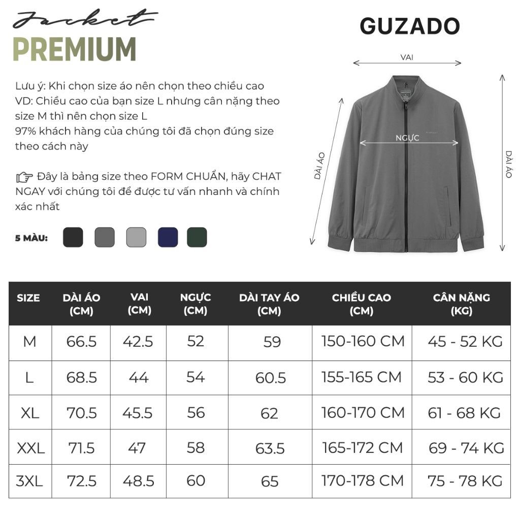 Áo Khoác Nam GUZADO Vải Dù Chống Gió Mẫu Jacket  Bacis Thể Thao Giữ Ấm, Giữ Nhiệt Tốt MAG16