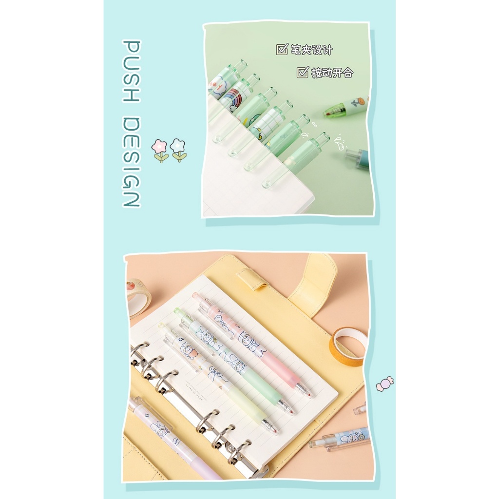 Bút Mực Gel Đen Hoạt Hình Dễ Thương Hàn Quốc