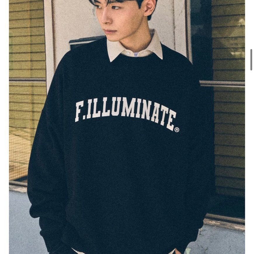 Áo nỉ F.ILLUMINATE in chữ unisex mặc đôi nam nữ