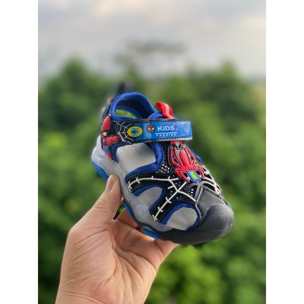 Dép Sandan Rọ Nhện Có Đèn Led 2 Màu Cho Bé Trai Quảng Châu Cao Cấp Mã 2086