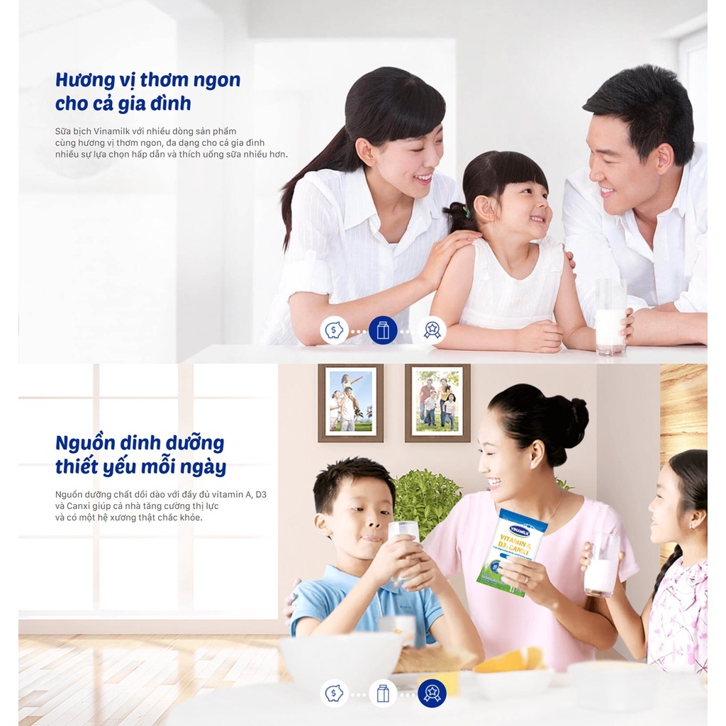 Thùng 48 Bịch Sữa dinh dưỡng Vinamilk có đường 220ml