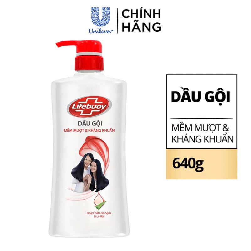 Dầu gội Lifeboy Dưỡng Tóc Dày,Mềm Mượt 640g/320g