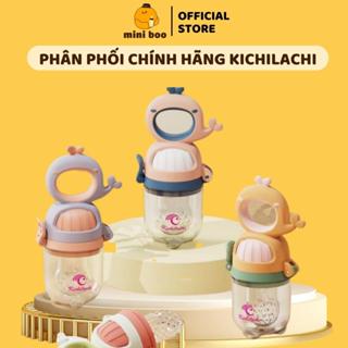 Túi nhai ăn dặm chống hóc Kichilachi hình cá silicon Tặng dây đeo + 3 núm