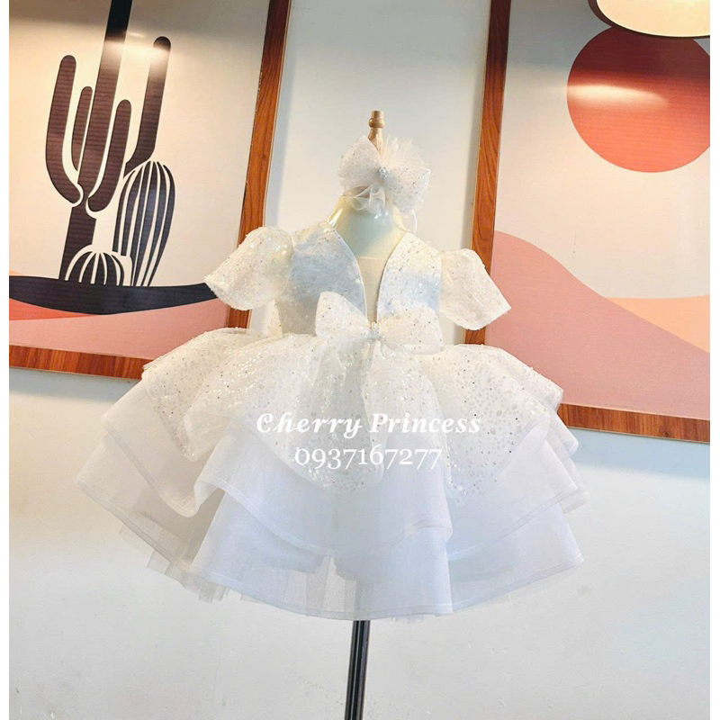 𝗞𝗲𝗹𝗹𝘆 𝐃𝐫𝐞𝐬𝐬 -Đầm Váy công chúa kim sa bé gái thiết kế cao cấp sang chảnh