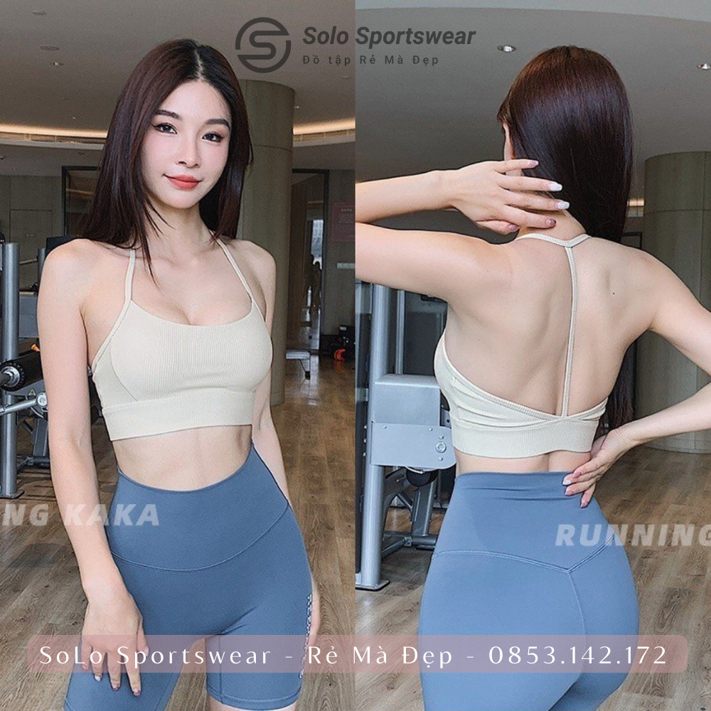 Áo Bra Tập Gym Yoga❤️𝐇𝐀̀𝐍𝐆 𝐗𝐈̣𝐍❤️ ây Mảnh Thun Poly Dập Gân Cực Mềm Mịn Thoáng Mát 𝙎𝙤𝙡𝙤 𝙎𝙥𝙤𝙧𝙩𝙨𝙬𝙚𝙖𝙧 364