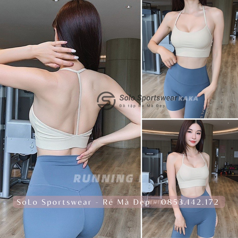 Áo Bra Tập Gym Yoga❤️𝐇𝐀̀𝐍𝐆 𝐗𝐈̣𝐍❤️ ây Mảnh Thun Poly Dập Gân Cực Mềm Mịn Thoáng Mát 𝙎𝙤𝙡𝙤 𝙎𝙥𝙤𝙧𝙩𝙨𝙬𝙚𝙖𝙧 364